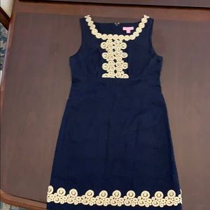 NWOT Lilly Pulitzer Navy & Gold dress